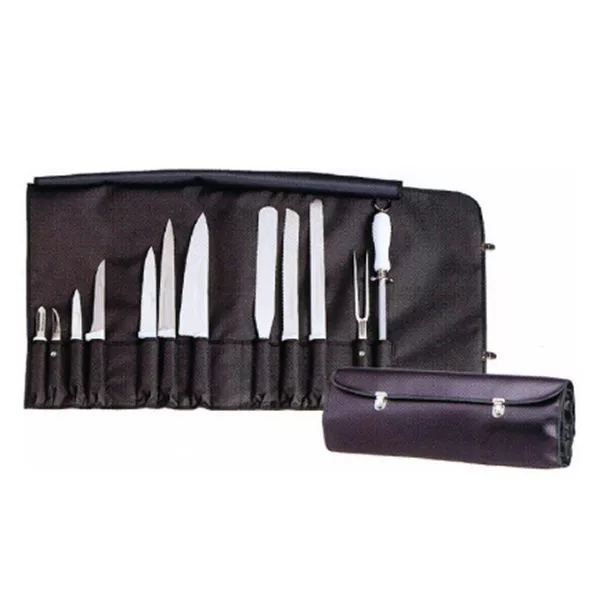 ECO-LEATHER KNIFE BAG 12 COMPARTMENTS