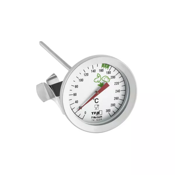 STAINLESS STEEL NEEDLE THERMOMETER FOR FRYING CHECK 0° to 300°C