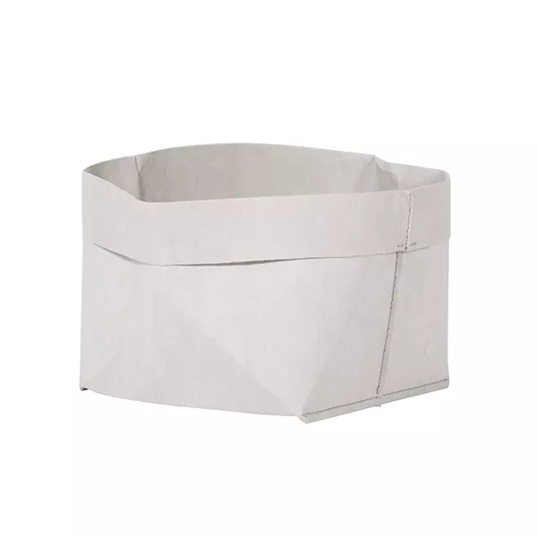 GRAY BREAD BASKET IN WASHABLE CELLULOSE dim. cm. 16x14x12h