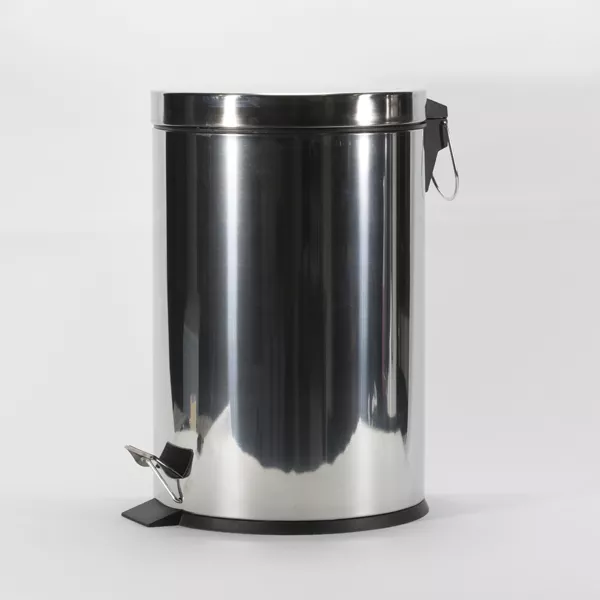 ROUND STAINLESS STEEL PEDAL BIN lt.12 cm.26x40