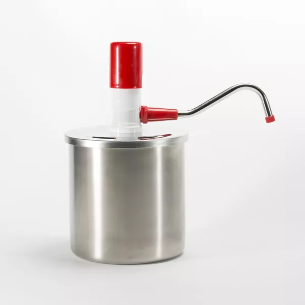 STAINLESS STEEL LEVER DISPENSER FOR SAUCES WITH STAINLESS STEEL BUCKET capacity lt.4