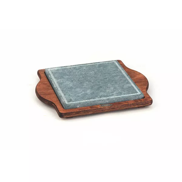 SOAPSTONE cm.25x25 WITH WOODEN BASE