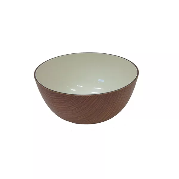 CONICAL SNACK CONTAINER COLOR WENGE'/CREAM cm.14x6,5