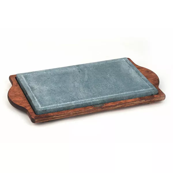 SOAPSTONE cm.25X40 WITH WOODEN BASE