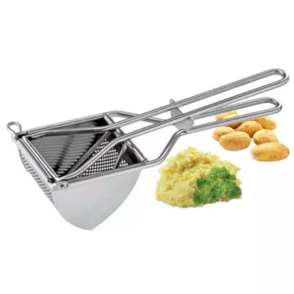 STAINLESS STEEL LEVER SQUARE POTATO MASHER WITH HANDLE cm.30x11,8x10