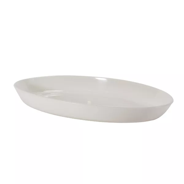 WHITE OVAL THERMAL POLYESTER TRAY cm.47x29x5,5