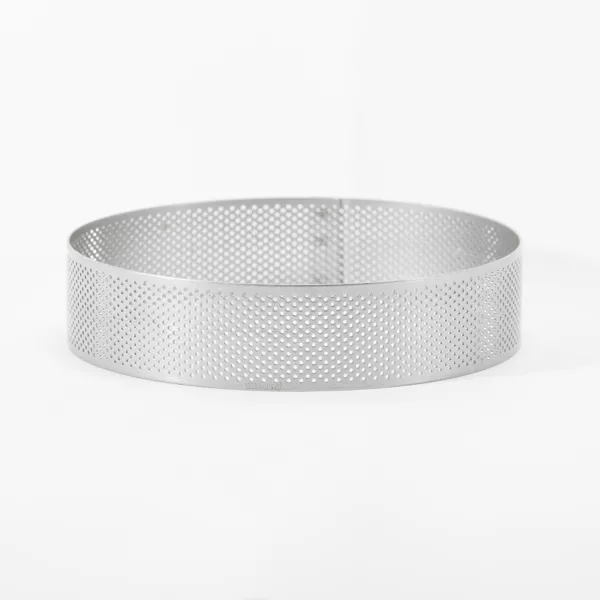STAINLESS STEEL PERFORATED CIRCLE FOR PIES cm. 15x3.5