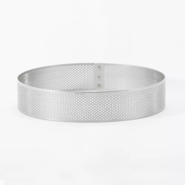 STAINLESS STEEL PERFORATED CIRCLE FOR PIES cm. 17x3.5