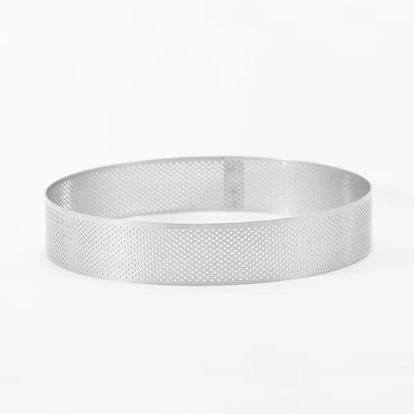 STAINLESS STEEL PERFORATED CIRCLE FOR PIES cm. 19x3.5