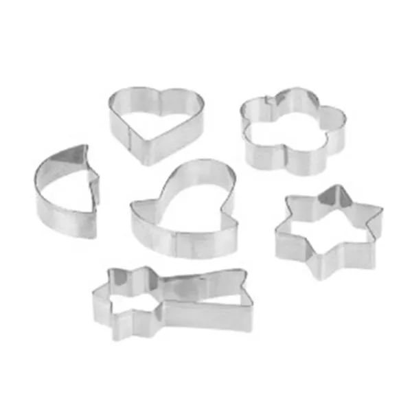 PACK OF 6 COOKIE CUTTERS VARIOUS SHAPES