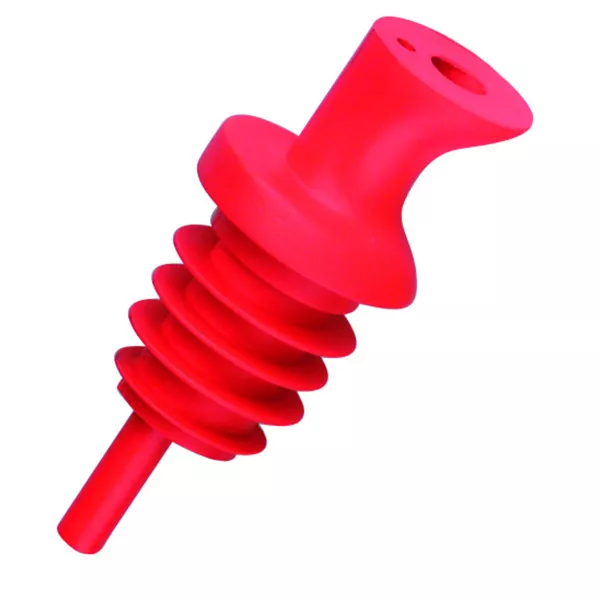 RED POLYETHYLENE FREE FLOW POURING CAP