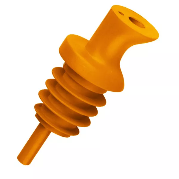 ORANGE POLYETHYLENE FREE FLOW POURING CAP