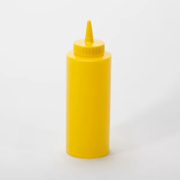 YELLOW PLASTIC SQUEEZE BOTTLE DISPENSER cl.35,4