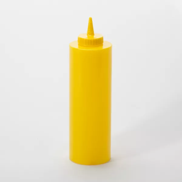 YELLOW PLASTIC SQUEEZE BOTTLE DISPENSER cl.70,8