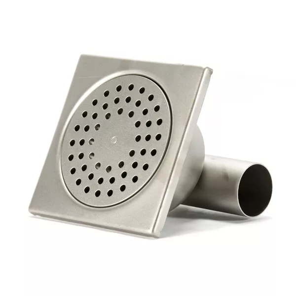 STAINLESS STEEL MANHOLE TRAP cm.20x20x6,3x8,5 SIDE OUTLET