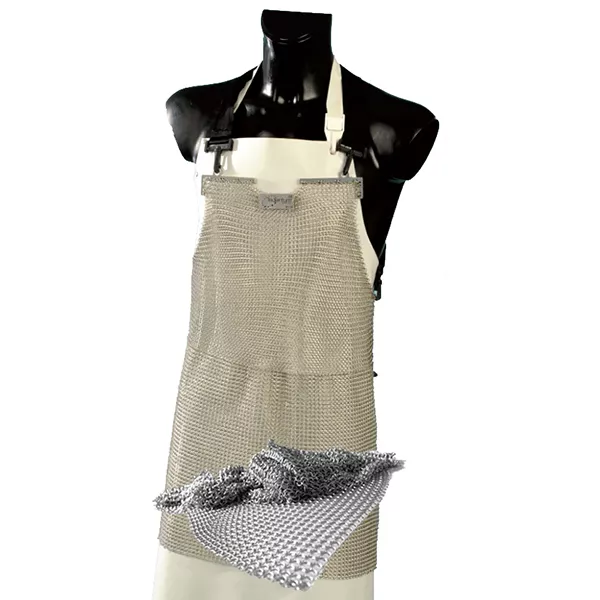 STAINLESS MESH APRON cm.60X55