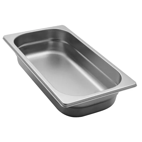 STAINLESS STEEL GASTRONORM TRAY 1/3 cm.32,5x17,6x6,5 capacity lt.2,9