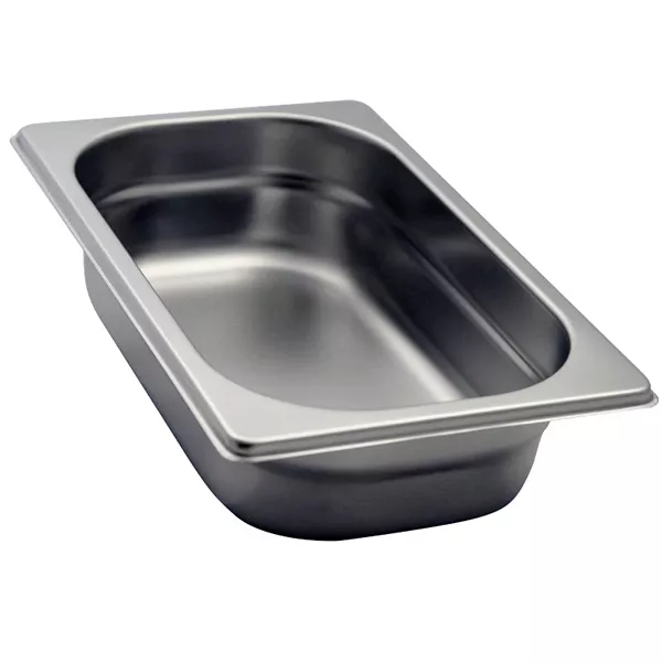 STAINLESS STEEL GASTRONORM TRAY 1/4 cm.26,5x16,2x6,5 capacity lt.2,1