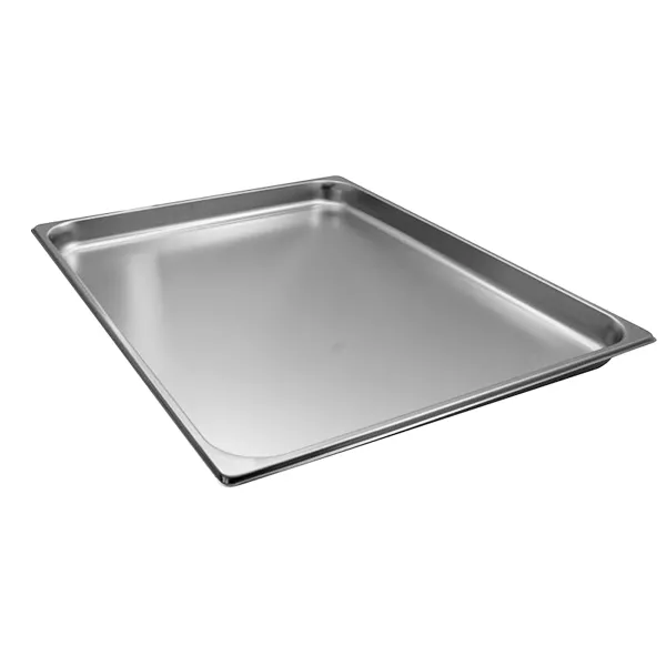 STAINLESS STEEL GASTRONORM TRAY 2/1 cm.65x53x4 capacity lt.12,4