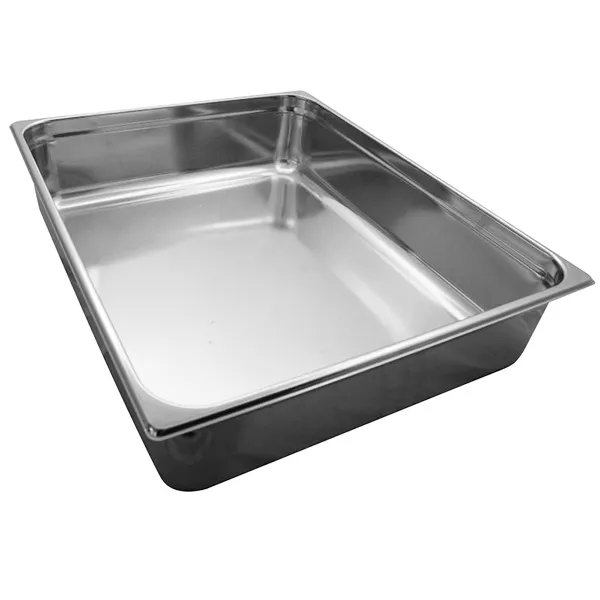 STAINLESS STEEL GASTRONORM TRAY 2/1 cm.65x53x15 capacity lt.46,5
