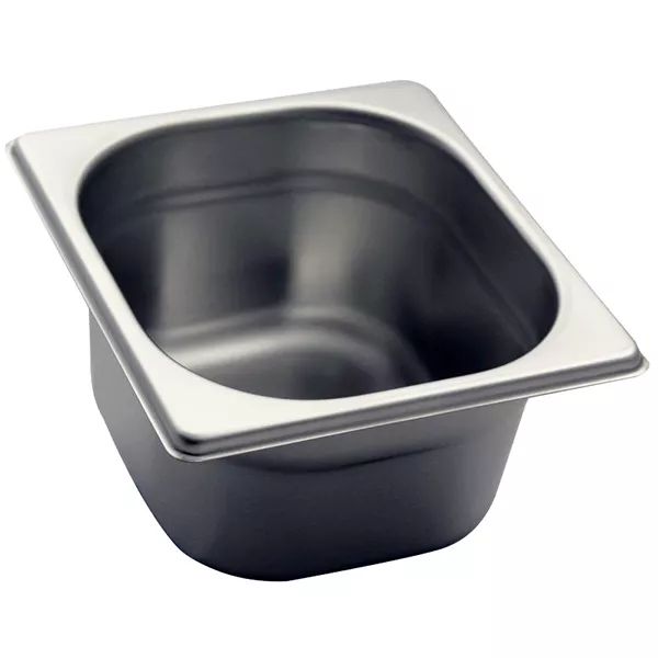 STAINLESS STEEL GASTRONORM TRAY 1/6 cm.17,6x16,2x10 capacity lt.2,1