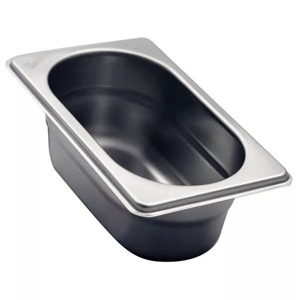 STAINLESS STEEL GASTRONORM TRAY 1/9 cm.17,6x10,8x6,5 capacity lt.0,8