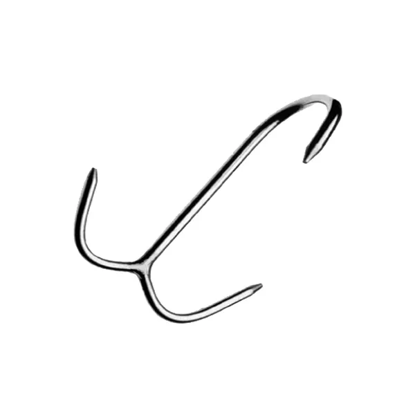 STAINLESS STEEL THREE-POINT ANCHOR HOOK mm.130x7