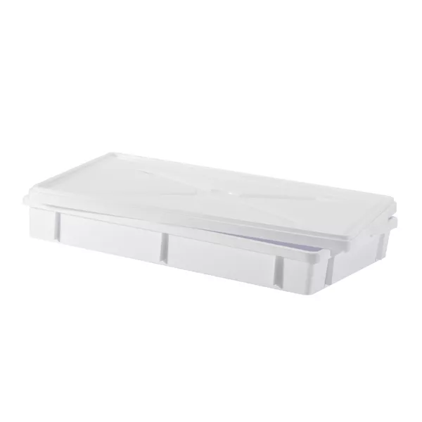 TRANSPORT BOX IN STACKABLE PLASTIC dim. East. cm. 65x42.5x8 litres. 19