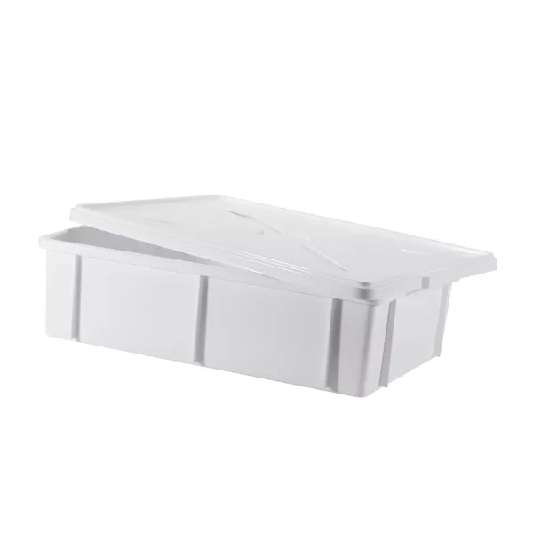 TRANSPORT BOX IN STACKABLE PLASTIC dim. East. cm. 65x42.5x16 litres. 34