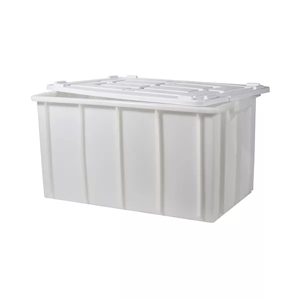 PLASTIC STACKABLE BOX meas. East. cm.77x44,5x39 lt.100