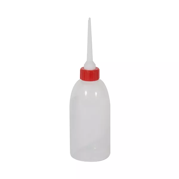 TRANSPARENT SQUEEZE BOTTLE DISPENSER WITH SYRINGE CAP cl.25