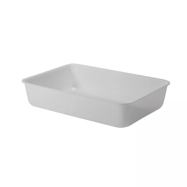 WHITE METHACRYLATE TRAY cm.50,5x35,5x11