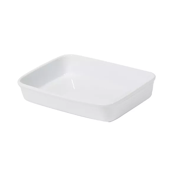 SMOOTH RECTANGULAR PORCELAIN GASTRONOMY DISH cm.32x22x6h