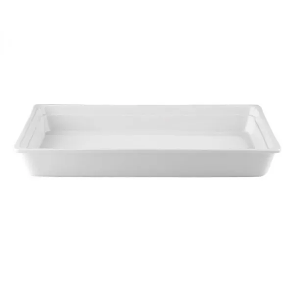 WHITE GASTRONORM PORCELAIN BAKING DISH 1/1 cm.53x32x6