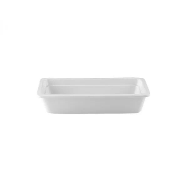 WHITE GASTRONORM PORCELAIN BAKING DISH 1/3 cm.32,5x17,5x5,5