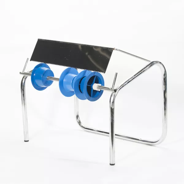 STAINLESS STEEL WALL ROLL HOLDER CONE BLUE