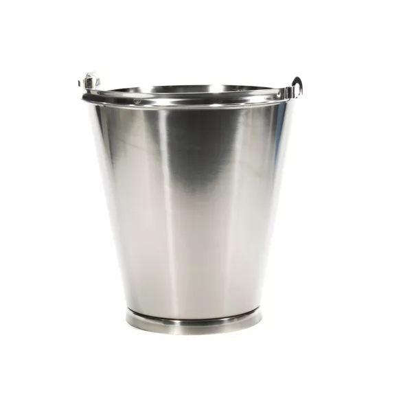 STAINLESS STEEL BUCKET WITH BASE. Lt.15