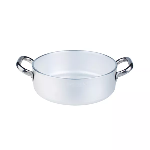 LOW ALUMINUM CASSEROLE 2 HANDLES cm. 32x10