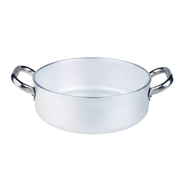 LOW ALUMINUM CASSEROLE 2 HANDLES cm. 40x13