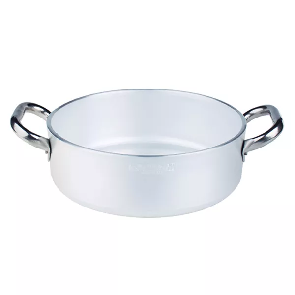 LOW ALUMINUM CASSEROLE 2 HANDLES cm. 45x15