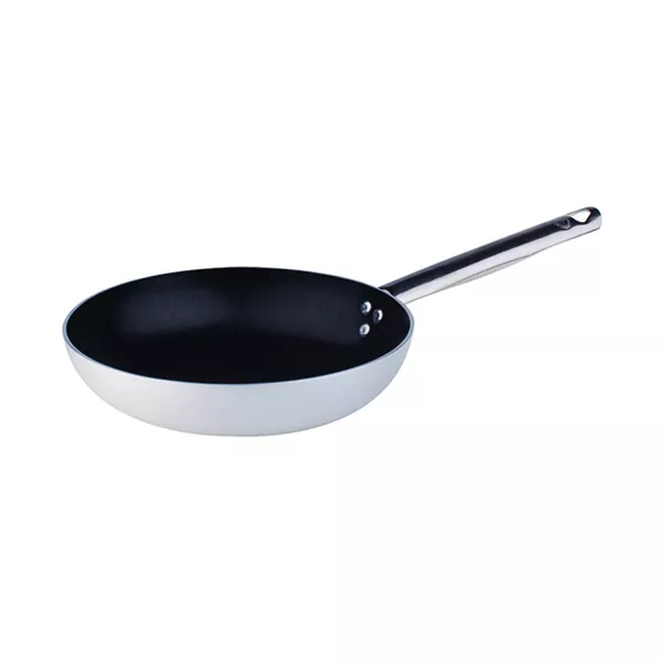 FLARED LOW NON-STICK ALUMINUM FRYING PAN 1 HANDLE cm. 24x5