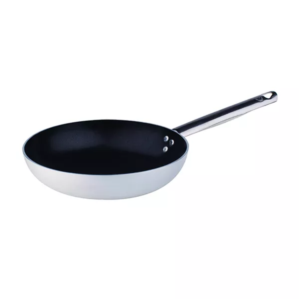 FLARED LOW NON-STICK ALUMINUM FRYING PAN 1 HANDLE cm. 28x5