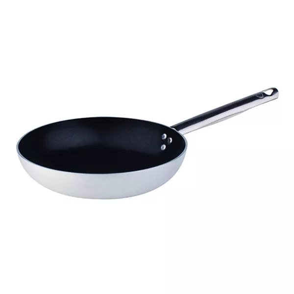 FLARED LOW NON-STICK ALUMINUM FRYING PAN 1 HANDLE cm. 32x5