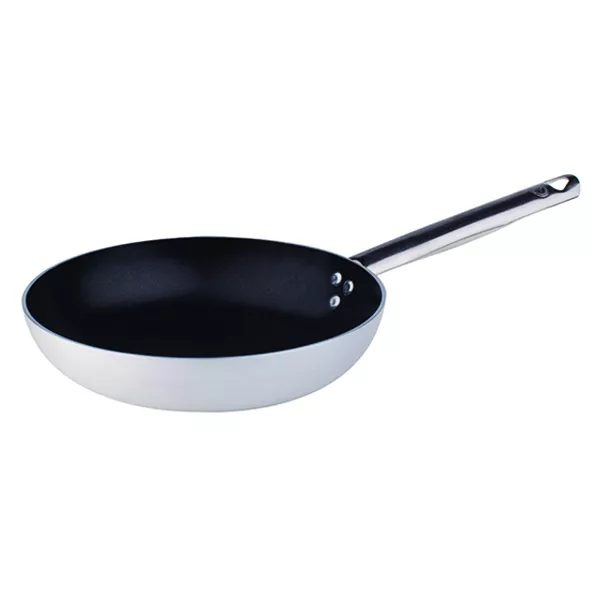 FLARED LOW NON-STICK ALUMINUM FRYING PAN 1 HANDLE cm. 36x5.5