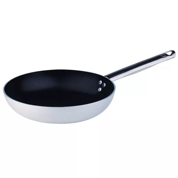 FLARED LOW NON-STICK ALUMINUM FRYING PAN 1 HANDLE cm. 40x6