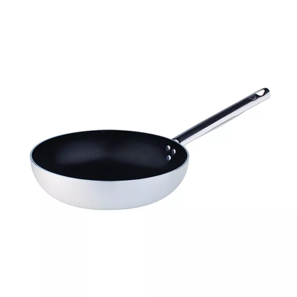 HIGH FLARED NON-STICK ALUMINUM FRYING PAN 1 HANDLE cm. 24x6.5