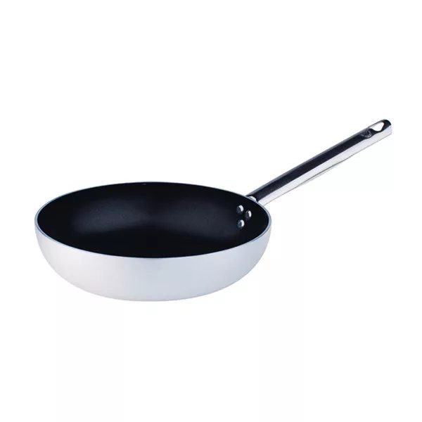 HIGH FLARED NON-STICK ALUMINUM FRYING PAN 1 HANDLE cm. 28x7