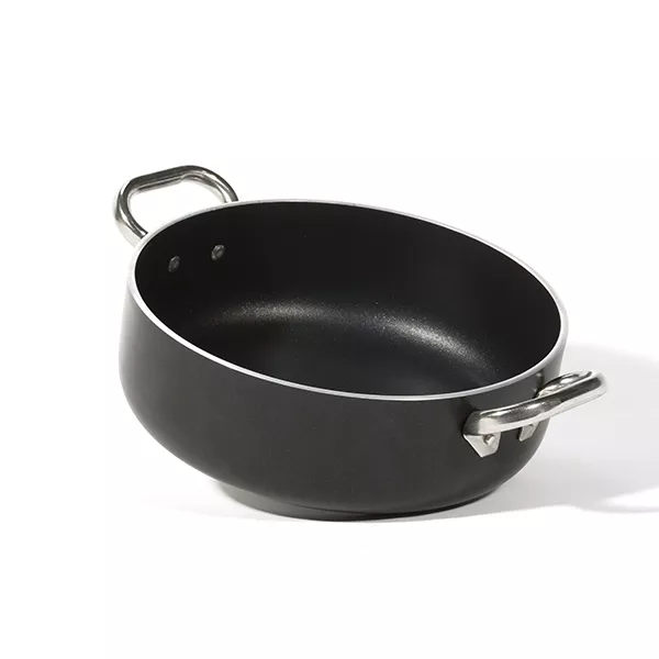 LOW INDUCTION CASSEROLE AL-BLACK 2 HANDLES cm. 28x9.5