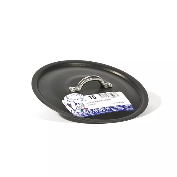 ROUND ALUMINUM COVER AL-BLACK diameter cm. 16