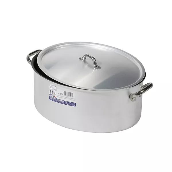 OVAL NON-STICK ALUMINUM CASSEROLE diameter cm. 36 at 3.50 pm